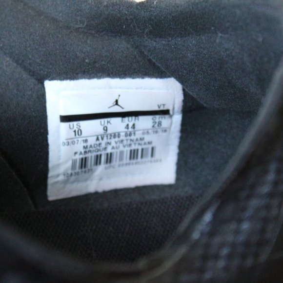 NIKE Jordan 88 Racer Running Shoe Black AV1200-001 Men's Size 10 H13001 - Picture 10 of 11